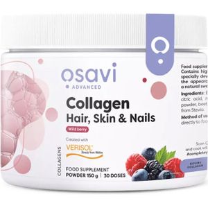 Osavi - Collageen poeder 150 g - voor haar, huid en nagels - salted Wild Berry - 30 doseringen