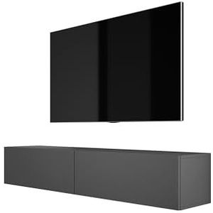 3E 3xE living.com Hangende tv-kast (Breedte: 170 cm. Hoogte: 34 cm. Diepte: 32 cm) lage kast, tv-meubel in antraciet