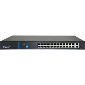 Avizio - Switch 24x RJ45 PoE 100Mb/s - Netwerkschakelaar - Zwart - 24 Havens