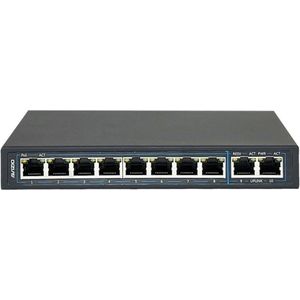 Avizio - Switch 8x RJ45 PoE 1Gb/s - Zwart - Netwerkschakelaar