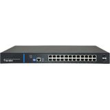 Avizio Switch 24x RJ45 PoE 1Gb/s + 2x SFP uplink 1Gb/s + 1 RJ45 consolepoort (24 Havens), Netwerkschakelaar, Zwart