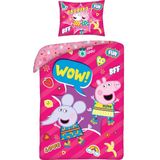 Peppa Pig Dekbedovertrek Wow! - Eenpersoons - 140 x 200 cm - Katoen