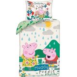 Peppa Pig Dekbedovertrek Muddy - Eenpersoons - 140 x 200 cm - Katoen