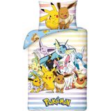 Pokémon Dekbedovertrek Catch 'Em All - 140 x 200 cm + 70 x 90 cm - Katoen