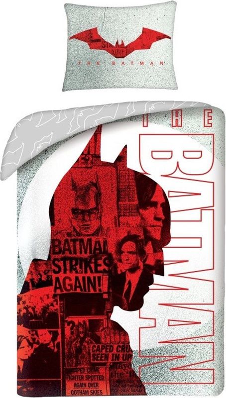 Batman Dekbedovertrek, Caped Crusader - Eenpersoons - 140 x 200 cm - Katoen