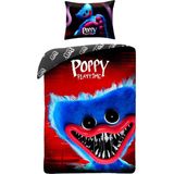 Poppy Playtime Dekbedovertrek, Huggy Wuggy - 140 x 200 cm + 70 x 90 cm - Katoen