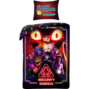 Five Night at Freddy's Dekbedovertrek, Security Breach - Eenpersoons - 140 x 200 + 70 x 90 cm - Katoen