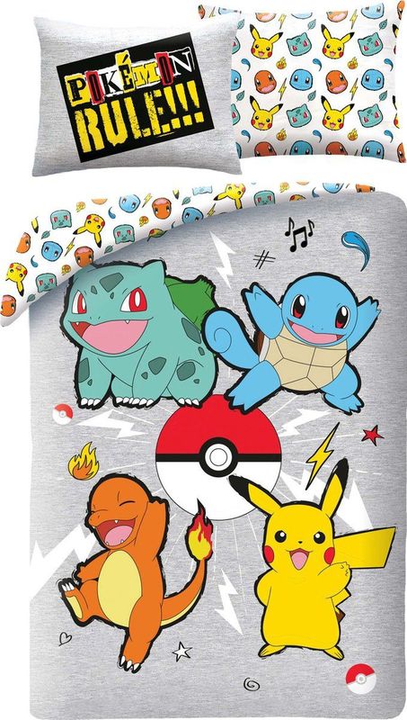 Pokémon Dekbedovertrek, Juniors Rule - Eenpersoons - 140 x 200 + 70 x 90 cm - Polyester