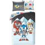 Sonic the Hedgehog - Dekbedovertrek - Blauw - Polyester - Dubbelzijdig Bedrukt