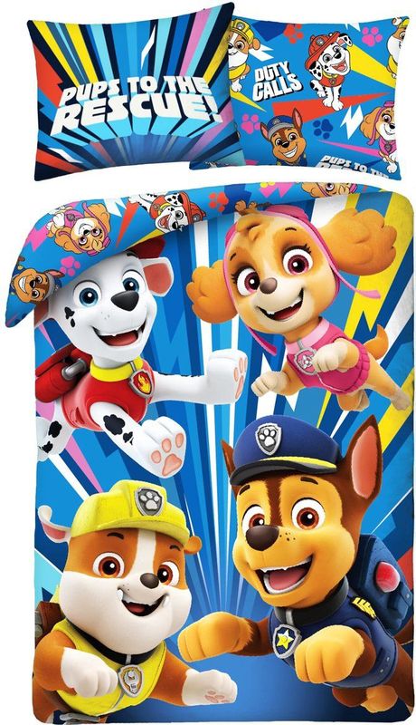 Paw Patrol - Beddengoedset - Katoen - Multicolor - 2 Stuks