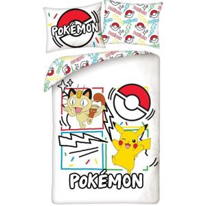 pokemon Meowth Dekbedovertrek 140 x 200 cm (70 x 90 cm) polyester