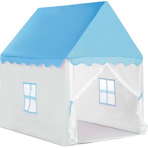 Blauw Speeltent - Tent - Kindertent - Speelgoedtent voor Binnen en Buiten - Met Bodem
