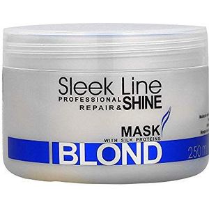 Stapiz - Sleek Line Blond Mask - Haarmasker - 250ml - Anti Geel Tint Effect - Met Zijde-Eiwit