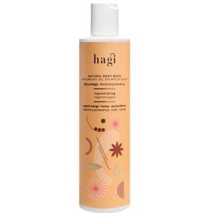 Hagi Natural Spicy Orange Douchegel | Hydrateert en Regenereert, Huid pH, Natuurlijke ingrediënten, Honing, Duindoorn, Sinaasappel | Sinaasappelgeur, Kruidige geur | 300 ml