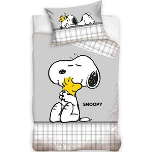 Snoopy baby dekbedovertrek, Love - 100 x 135 cm / 40 x 60 cm - Katoen