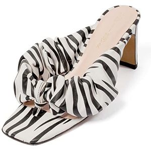 L37 HANDMADE SHOES Dames Oh Sheila Heeled Sandaal, zwart wit, 40 EU