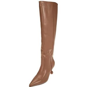 L37 HANDMADE SHOES Dames Move to The City Knee High Boot, Taupe, 35 EU
