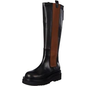 L37 HANDMADE SHOES Pictures of You Dames Knee High Boot, Black Nude, 35 EU, Black Nude