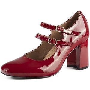 L37 HANDMADE SHOES Damespumps, hoge hakken, lakleer, handgemaakte schoenen, unieke stijl, voel This Way Pump, rood, 38 EU