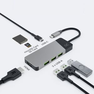 Green Cell Adapter HUB GC Connect 7 in 1 (3xUSB-A 3.1 HDMI 4K 60Hz USB-C PD 85W)