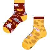 Many Mornings - Kids Sokken - Multi - Dieren en Eten Print