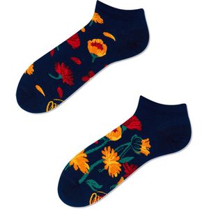 Many Mornings - Flower Power Navy - Enkelsokken - Unisex
