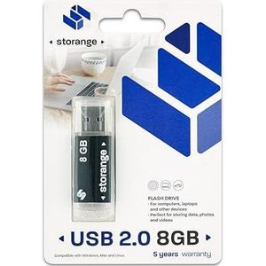 STORANGE USB-stick 8GB 2.0 basic zwart
