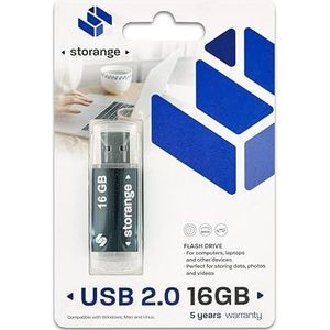 USB-Stick - 16 GB - Schrijfsnelheid 6 MB/s - Leessnelheid 14 MB/s