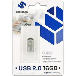 STORANGE USB-stick 16GB 2.0 mini zilver