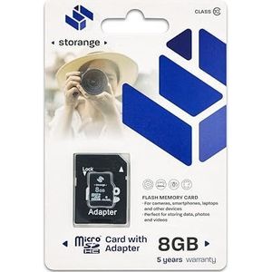 STORANGE 8GB Class 10 SDHC - Micro SD-kaart + adapter