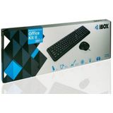 Toetsenbord en muis Ibox OFFICE KIT II Zwart Monochrome Engels QWERTY Qwerty US