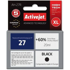 Activejet AH-27R inkt (vervanging HP 27 C8727A, Premium, 20 ml, zwart)