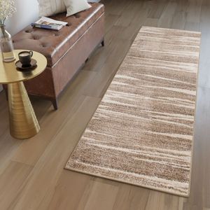 Tapiso Sari Tapijt Loper Beige Bruin Woonkamer Gang Vloerkleed Maat- 100x1050