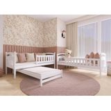 Stapelbed BLANKA - 90x200cm - 3 persoons - wit