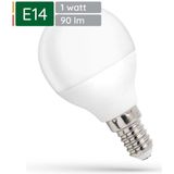 Spectrum - LED Kogellamp E14 - Koud Wit - 1W - 230V - 90 Lumen - Energiezuinig