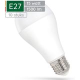 Spectrum - LED Lamp - E27 - 15W - 230V - 1500 Lumen - 3000K Warm Wit - 10 Stuks