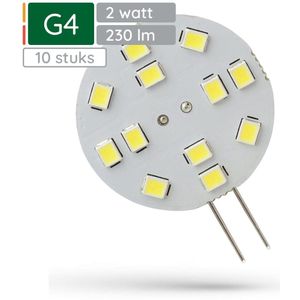 Spectrum LED Insteeklampje G4 2W - 12V - 230 Lumen - 6000K Koud wit - Helder daglicht - Energiezuinig - 10 stuks