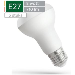 Spectrum - LED Reflectorlamp - Warm Wit - E27 - 8W - 710 Lumen - 3000K - 3 stuks