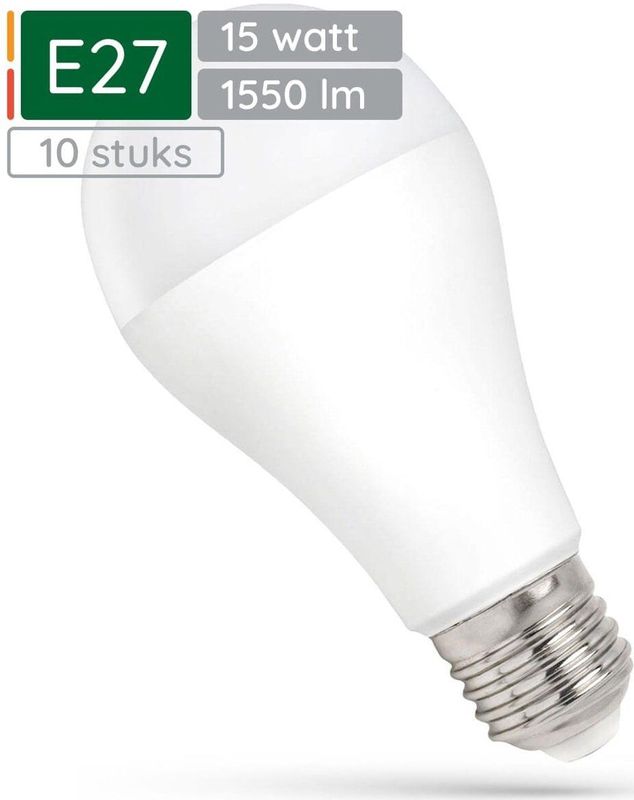 Spectrum - LED Lamp - E27 - 15W - 230V - 1550 Lumen - 4000K Neutraal Wit - 10 stuks