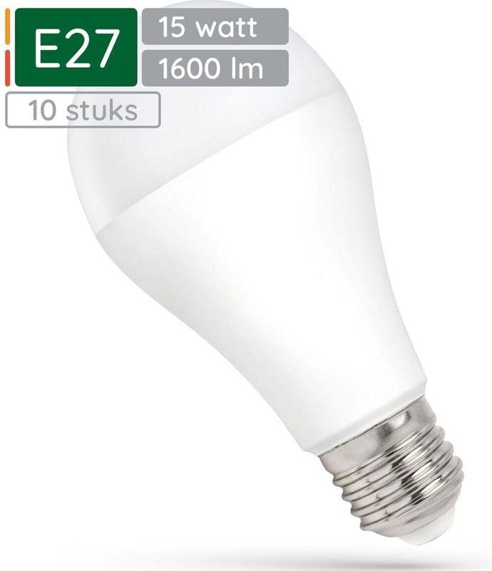 Spectrum - LED Lamp - Koud Wit - E27 - 15W - 1600 Lumen - 230V - 10 stuks