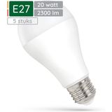 Spectrum - LED Lamp - Warm Wit - E27 - 20W - 2300 Lumen - 3000K - 5 Stuks