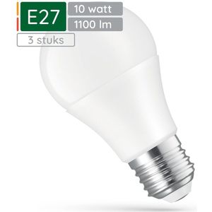 Spectrum - LED Lamp - Koud Wit - E27 - 10W - 1100 Lumen - 6000K - 3 Stuks