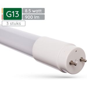 Spectrum LED TL Buis G13 8.5W - 600mm - 900 Lumen - 6000K Koud wit - Helder daglicht - Energiezuinig - 3 stuks