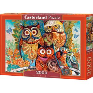 Castorland Owls - Puzzel - 2000 Stukjes - Satijnen Afwerking - Europese Kwaliteit