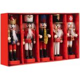 Ruhhy Notenkraker Set van 5 - Multikleurige Kerstdecoratie