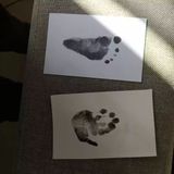 Baby Voetafdruk en Handafdruk Zwart Inktafdruk Voet Hand Afdruk set