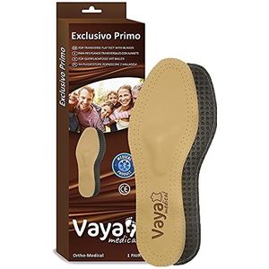 Vaya Exclusivo Primo Orthopedische inlegzolen bij dwars platte voet, hallux valgus met actieve kool, verlaagde spreidvoet, hielkussen, maat 37