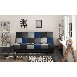 Maxi Huis - Cayo - slaapbank - 3-zitsbank voor woonkamer - sofa bank - grijs + blauw