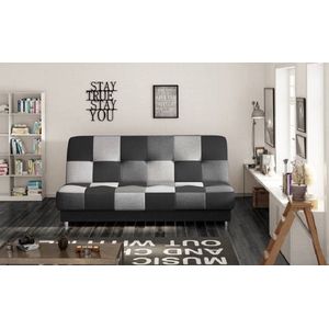 Maxi Huis - Cayo - slaapbank - 3-zitsbank voor woonkamer - sofa bank - zwart + grijs