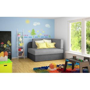 Rosa 05 - Kinderbed - Slaapbank - Slaapgedeelte: 73 x 166 cm - Bank - Grijs - Maxi Huis